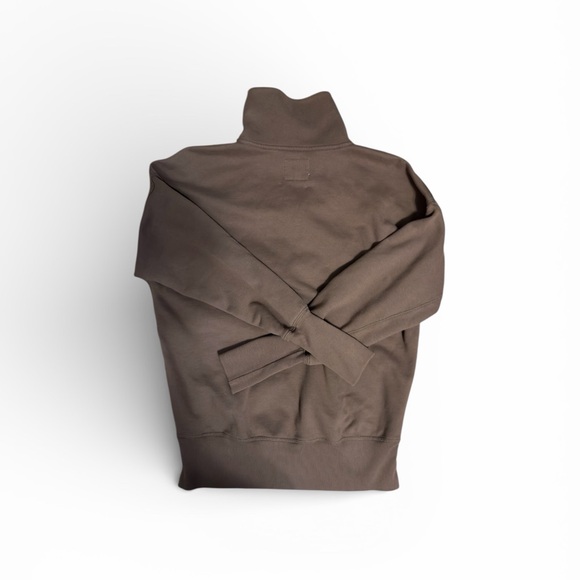 Abercrombie & Fitch Chocolate Brown Quarter-Zip Sweatshirt - Picture 3 of 5